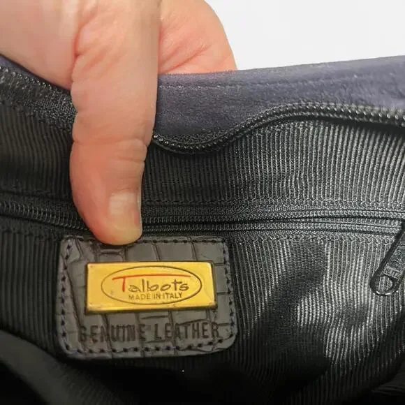 Vintage 90s Y2K Leather Baguette Bag Made in Italy - Picture 2 of 6